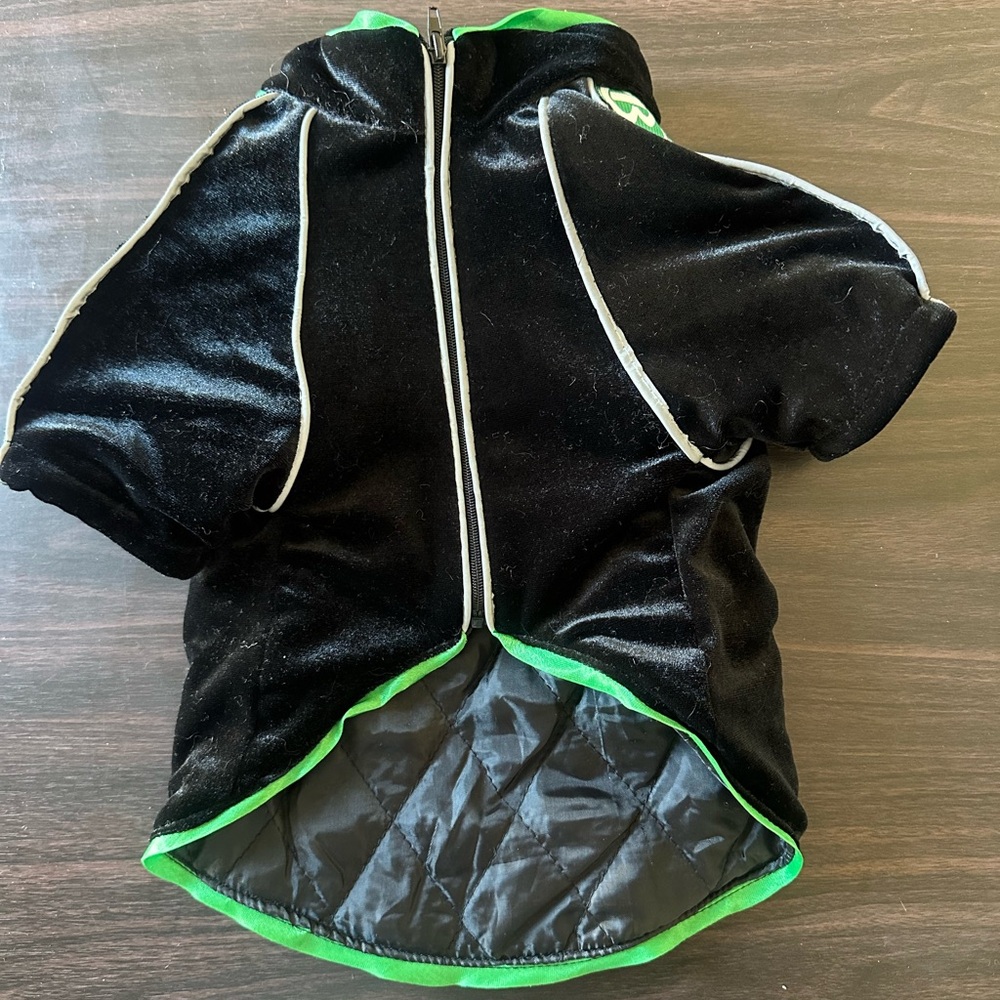 Burberry Black and Green Dog Jacket